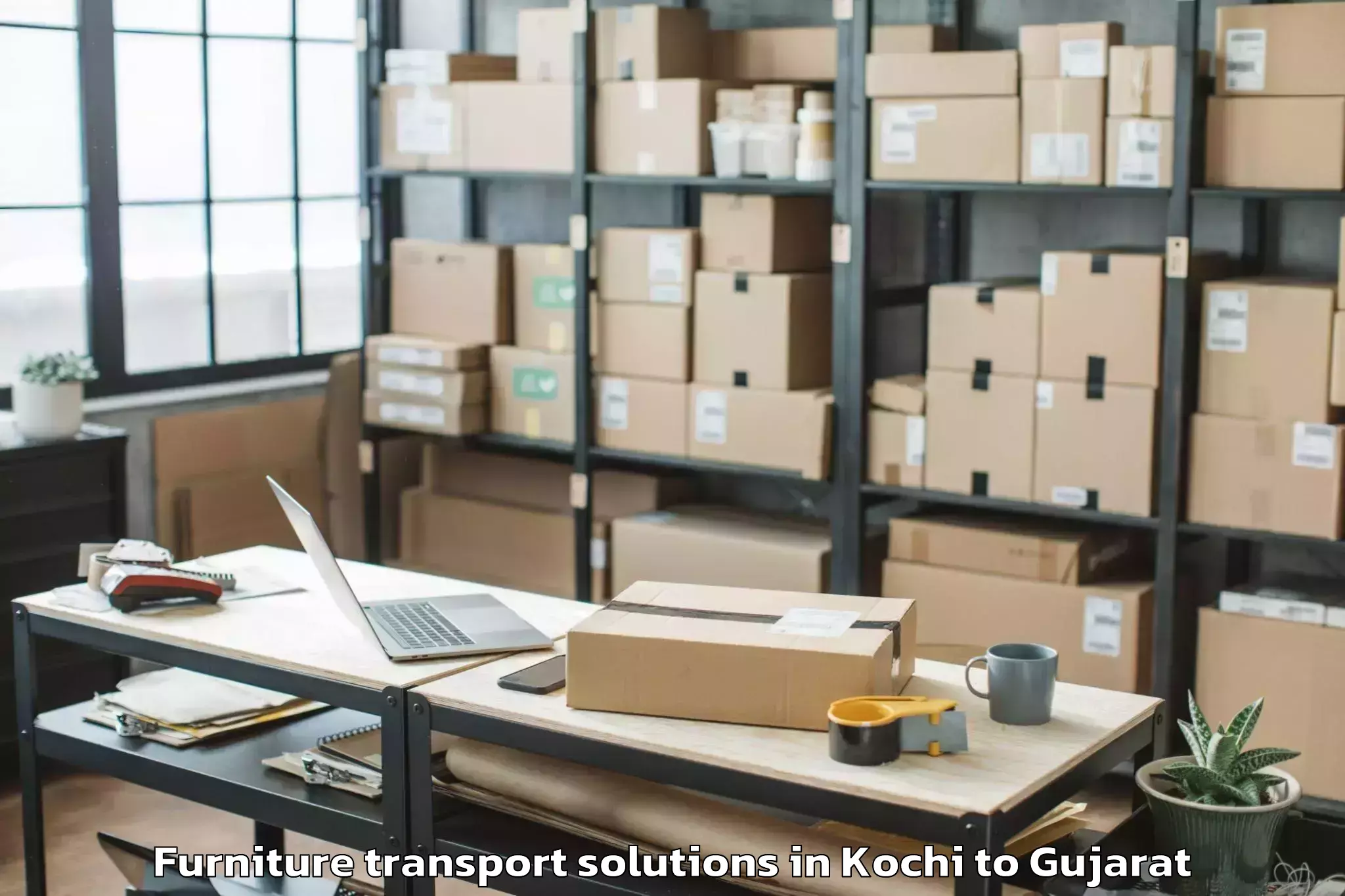 Quality Kochi to Kharod Furniture Transport Solutions